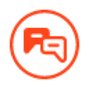 Symbol mit zwei Sprechblasen